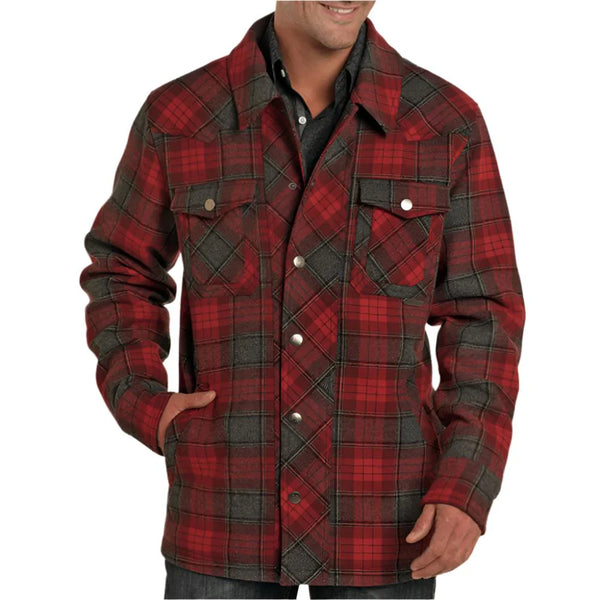 Powder River Scarlet Plaid Wool Jacket