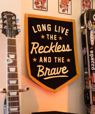Long Live the Reckless and the Brave Camp Flag • All Time Low X Oxford Pennant
