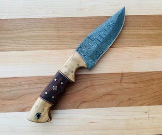 Rusticloom Damascus Utility Knife By Titan TK-082