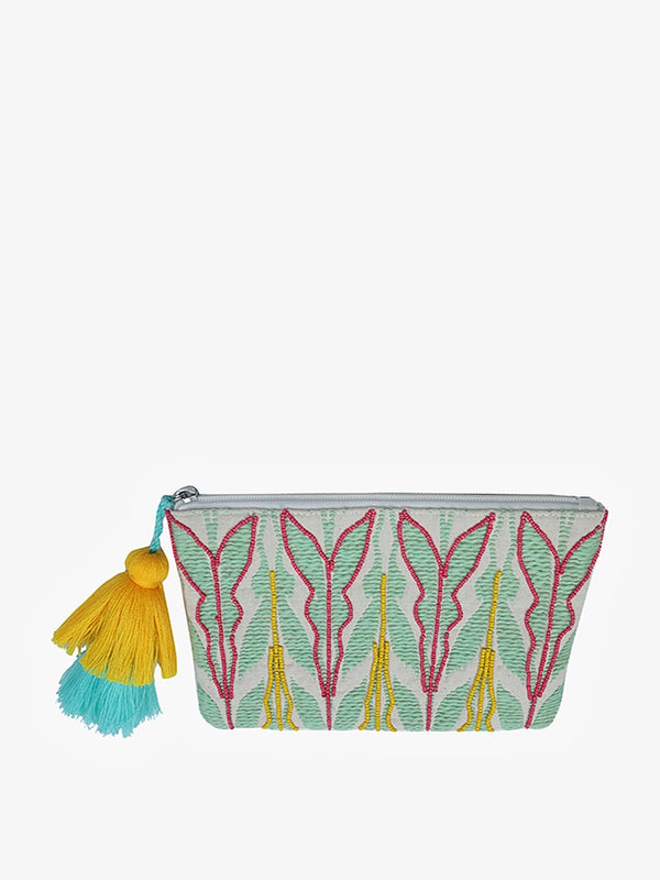 Faith Cotton Pouch – Printed Fringe Everyday Bag