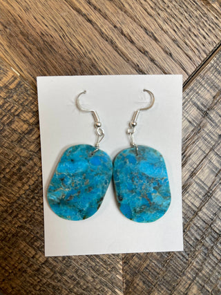 Silver Pearl Ranch -  Sterling Silver  Turquoise  Earrings
