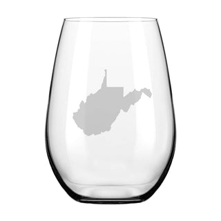 "State of West Virginia" Reserve Stemless Wine Glass | 21 oz