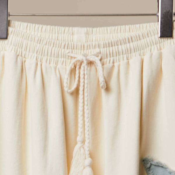 Sun Moon Star Patch Wide Pants