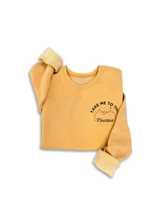 Buy mineral-mustard Take Me To the Mountain Mineral Sweatshirt