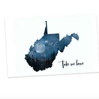 Take Me Home West Virginia Postcard