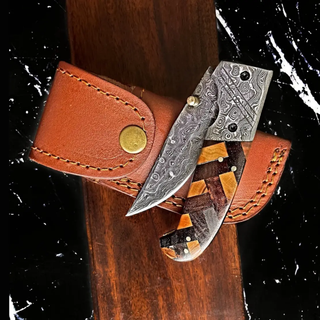 Titan Classico Raindrop Damascus Pocket Utility Knife by Titan TF-001Y