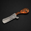Fossil "Amber Hive" Damascus Bull Cowboy Cutter by Titan TK-513