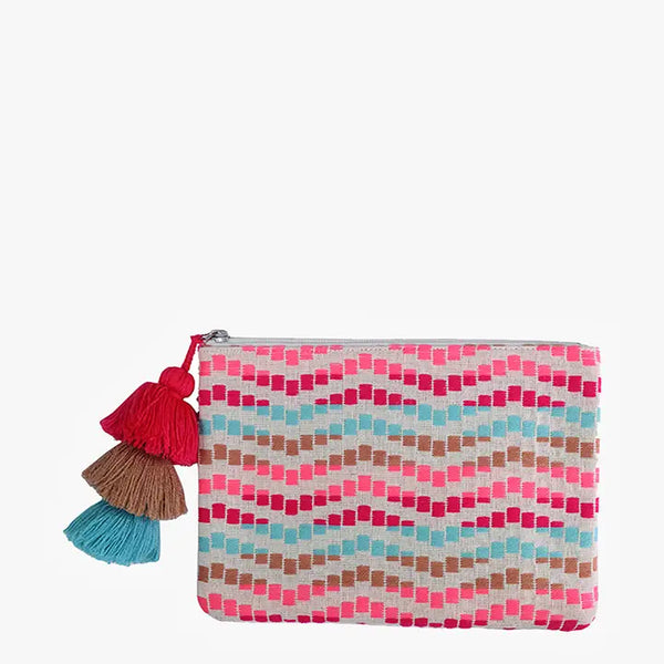 Faith Cotton Pouch – Printed Fringe Everyday Bag