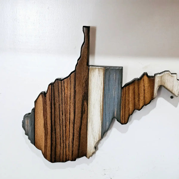 West Virginia Wood Wall Art - Rustic & Handcrafted, Medium