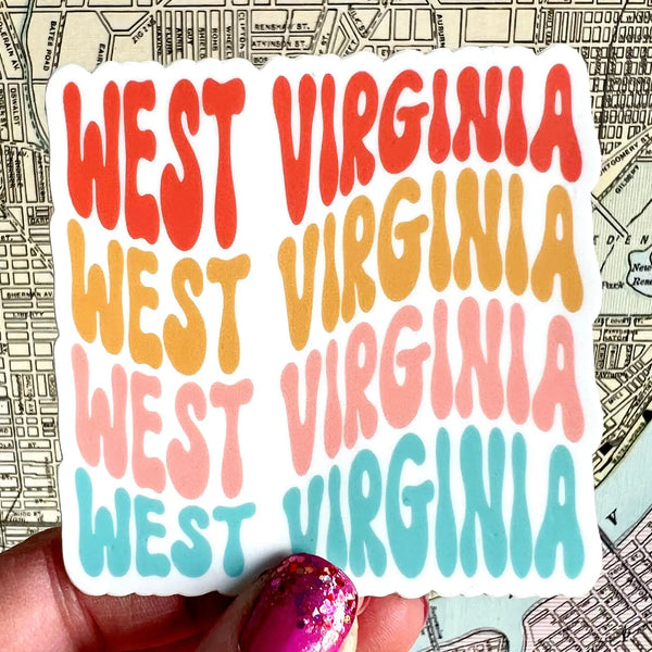 West Virginia Laptop Sticker Water Bottle Sticker Suitcase