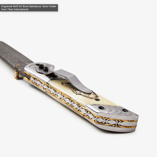 Titan American Eagle - White Wolf Damascus Folding / Edc/