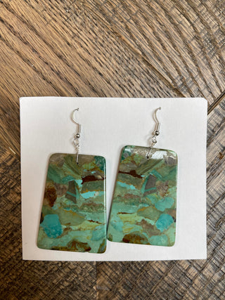 Silver Pearl Ranch -  Sterling Silver  Turquoise  Earrings