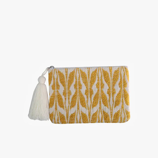 Faith Cotton Pouch – Printed Fringe Everyday Bag