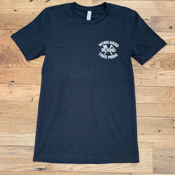 Work Hard Crew T-Shirt - Heather Black *Limited Sizes Available*