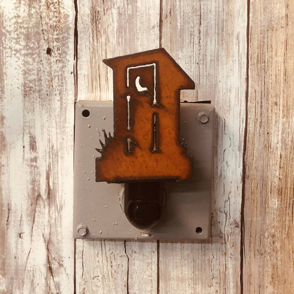 Outhouse Rustic Metal Nightlight