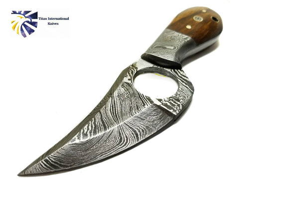 Hand-Forged Damascus Skinner Knife