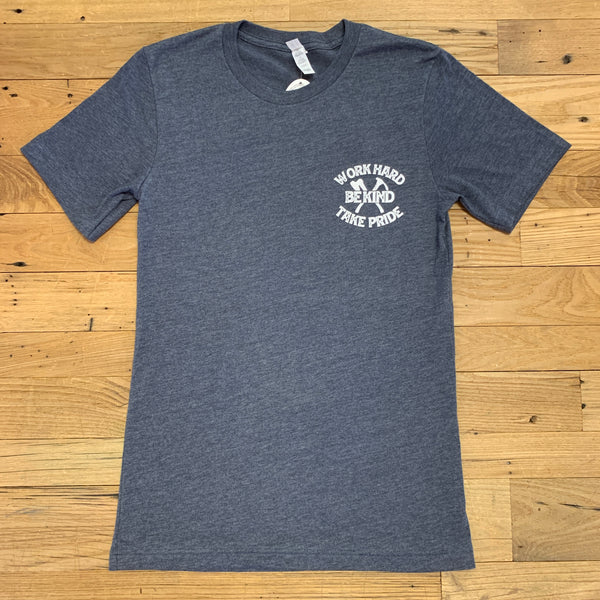 Eagle Work Hard Motto T-Shirt - Weathered Navy *Limited Sizes Available*