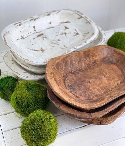 Medium Carved Bowl *White*