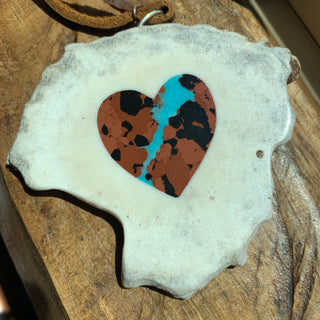 Bonedust - Kingman Turquoise Heart Necklace