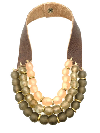 Buy blues Stephanie Leigh Jewelry - Krobo 3 Strand Necklace