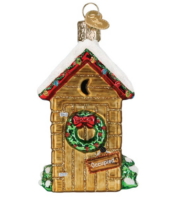 Christmas Holiday Outhouse Ornament