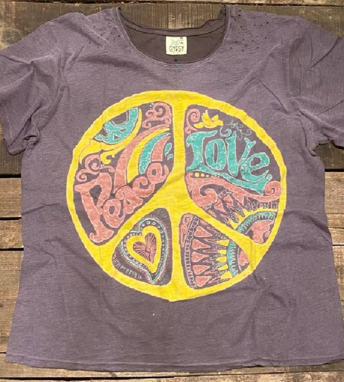 Jaded Gypsy - Moon Dance Tee - Peace & Love | Barnwood Living