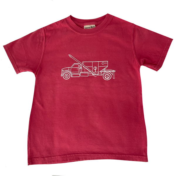 Crimson Feed Truck T-Shirt - Cow Grass Kids