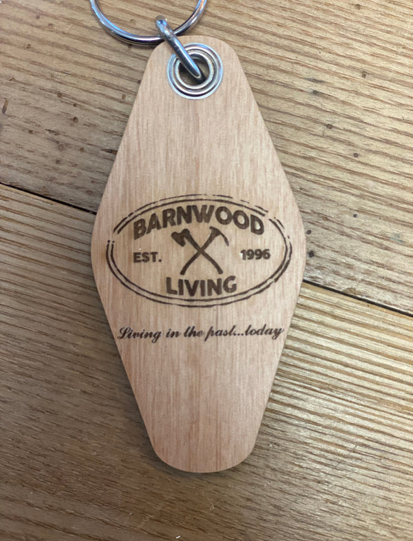 Retro Wood Engraved keychain